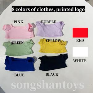 Songshan ของเล่นขายส่งที่กําหนดเองต่ําขั้นต่ําราคาถูกตุ๊กตาสัตว์ของเล่นของขวัญ 8 นิ้วตุ๊กตาหมีนุ่มของเล่นตุ๊กตาพิมพ์โลโก้พร้อมเสื้อยืด - Product Image 2