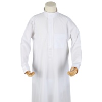 Alshiaka Zakhrafat Qamis Maxi Blanc pour Homme Musulman, style Boubou, Kaftan, Jubah, Abaya, Jalabya, Qamis, Thobe, Vêtement Islamique Ethnique Arabe
