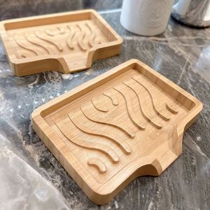 Free Laser Engraving Natural <b>Bamboo</b> <b>Soap</b> <b>Dish</b> Holder Self Draining <b>Soap</b> Case for Bathroom - Product Image 3