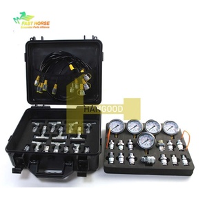 Kit de test de pression hydraulique Hangood à double couche avec 5 manomètres, 5 tuyaux de test, 13 raccords et 14 connecteurs en T, 1/10/25/40/60Mpa - Product Image 4
