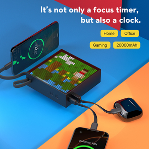 พาวเวอร์แบงค์ความจุสูง 20000mAh Pixel Power Bank รองรับ PD 65W ชาร์จเร็ว พกพาสะดวก เหมาะสำหรับการเดินป่า ใช้ได้กับแล็ปท็อป ดีไซน์ใหม่ - Product Image 1