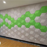 Panneau acoustique en feutre PET, panneaux muraux décoratifs absorbants le son en fibre de polyester, panneau acoustique en feutre moderne haute densité pour l'intérieur