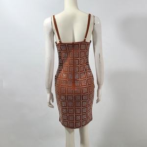 Kadın elastik elbise seksi payetli moda Bodycon bandaj parti elbiseler doğum günü kıyafetleri kokteyl elbise - Product Image 5