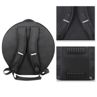 Estuche Personalizado para Tambor de 13, 14 y 15 Pulgadas, Acolchado de 15 mm de Grosor, Impermeable, con Juego de Baquetas y Platillos, Correas Dobles para Hombro, Kit de Percusión