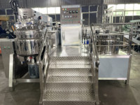 Mélangeur émulsifiant sous vide 300L PLC Control Gel Crème Shampooing pour soins de la peau Machine à homogénéiser Mélangeur