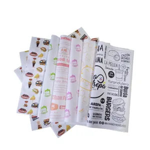 食品级包装定制标志聚乙烯涂层防脂汉堡包装夹层纸包装纸卷