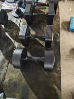 Haltères réglables à plaques pour entraînement de force, options de 50 à 110 lb, pour salle de sport à domicile et équipement de fitness commercial