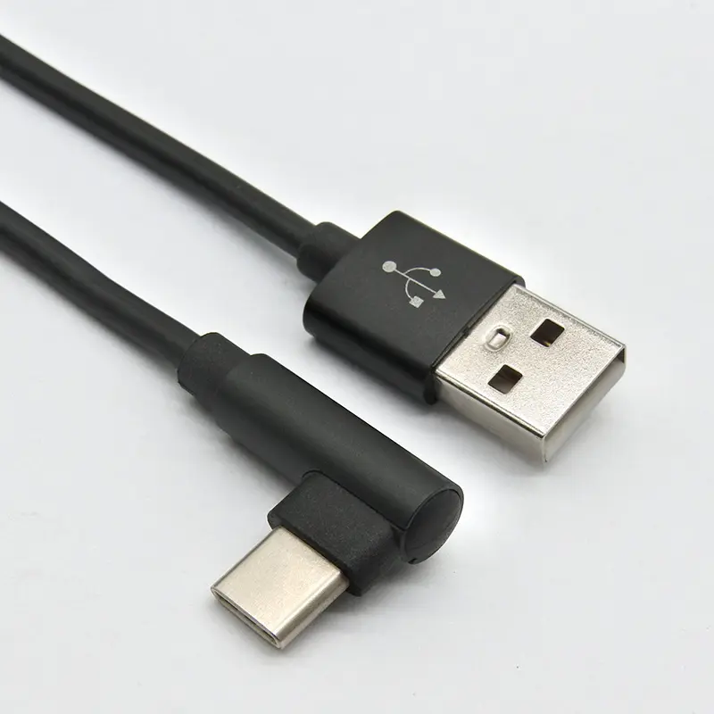 אביזרי Usb לסוג C 90 תואר זווית נכונה כבלי טעינת USB זכר סוג c זווית 90 תואר כבל