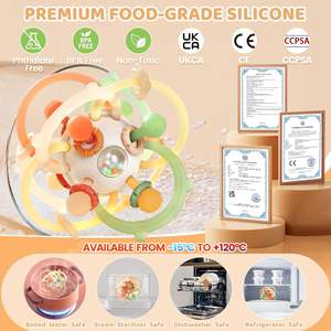 Mordedor Montessori para Bebés Orzbow, de Silicona Marrón Libre de BPA, 4.59 Onzas, Juguete Sensorial Masticable para la Dentición - Product Image 6