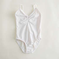 Offre Spéciale Pas Cher Camisole Formation Danse Porter Blanc Jaune Bleu Coton Spandex Enfants Enfants Filles Ballet Justaucorps à Vendre