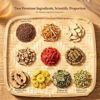 Thé aux plantes composé de Dendrobium, Ganoderma, Chrysanthème et Goji, formule identique à celle du Live Stream, substitut de thé aux herbes, bien-être, marque privée
