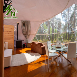 Tente de camping hôtelier, tente dôme géodésique imperméable à double porte, type maison transparente - Product Image 6