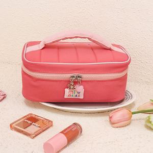 HY7 2025, bolsa de cosméticos portátil de gran capacidad a la moda, caja de almacenamiento de cepillos de artículos de tocador personalizados, bolsas de <span class=keywords><strong>maquillaje</strong></span> con asa de viaje para Wome - Product Image 1