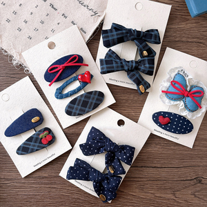 Набор заколок MIO Sweet для девочек, 2/3 шт. в комплекте: заколки-бабочки, заколки-вишенки, заколки-гвоздики в клетку и заколки-сердечки - Product Image 1