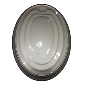 Canette ovale en étain 601 avec couvercle, pour la fabrication d'emballage de poisson en sarardine - Product Image 2