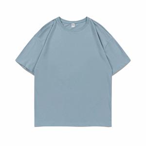 Design Custom Summer Short Sleeve <b>T</b>-shirt Pure Cotton Men's Loose Top Round Neck Solid Color <b>T</b>-shirt - Product Image 3