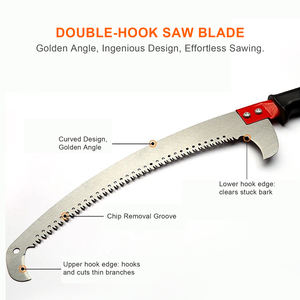 Scie à perche à dents trilatérales <span class=keywords><strong>pour</strong></span> coupe rapide, outil professionnel de taille <span class=keywords><strong>pour</strong></span> branches hautes, scie d'élagage 65MN <span class=keywords><strong>pour</strong></span> verger et jardin - Product Image 3