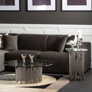 <span class=keywords><strong>Table</strong></span> centrale ronde et basse en verre trempé, de grande taille, pour salon, moderne, personnalisé, pour hôtel, offre spéciale, livraison gratuite - Product Image 4