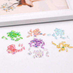 Ab Resin <b>Nail</b> Art Rhinestones 4x8mm Marquise Flat Back Bling Diy Crystal <b>Stickers</b> - Product Image 1