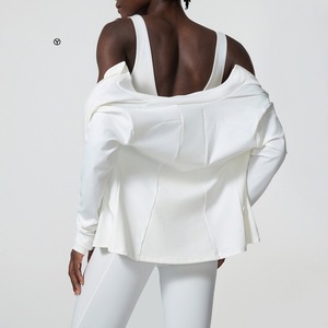 Vêtements de yoga et de fitness, veste à col montant, anti-transpiration, séchage rapide, sportive, à manches longues, cardigan, haut décontracté, polyvalent - Product Image 2