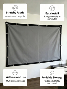 Pantallas de Proyección de 60 Pulgadas 16:9 4K HD Plegables Antiarrugas Alr Proyector Manual para Películas Cine en Casa Interior y Exterior - Product Image 2