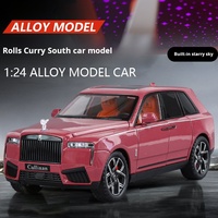 JLF-1901-540 Rolls Royce Cullinan 1/24 SUV de Lujo con Sonido de Cielo Estrellado, Modelo de Coche de Metal Fundido a Presión con Retroceso, Juguete con Batería de Botón, Regalo