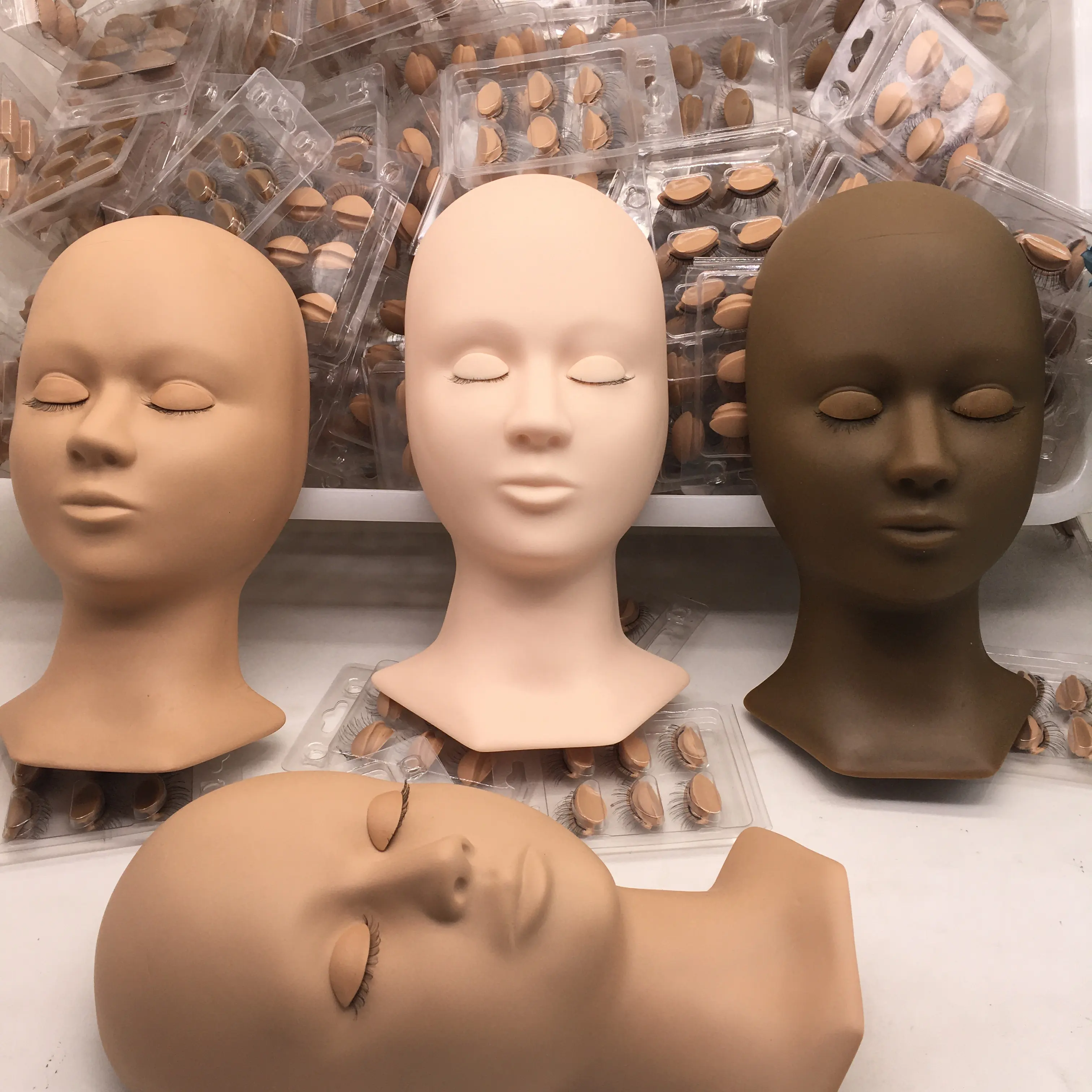 Fabrik verkauf realistische praxis mannequin puppe kopf für wimpern verlängerung ausbildung lash mannequin mit abnehmbare augenlider