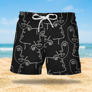 Shorts pour hommes YRoma, été, respirant, tissu satiné, imprimé par transfert thermique, 100% polyester, séchage rapide, écologique, taille haute - Product Image 4