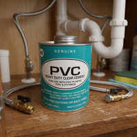 Colle transparente à séchage rapide pour tuyaux d'eau en PVC