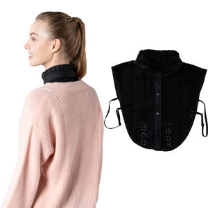 Col de chemise à nœud papillon, col de perles, mode homme, pierres naturelles, t-shirt pour homme, col pastoral, col ecclésiastique - Product Image 1