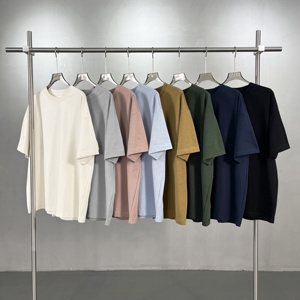Wholesale Custom Logo 100% Cotton Oversized Drop Shoulder <strong>T</strong> <strong>Shirt</strong> Men Casual Plus Size Heavyweight Blank Streetwear - Product Image 3