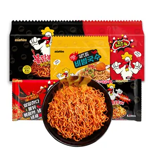 Fideos Instantáneos picantes Chiaken, fideos instantáneos Halal de sabor picante, comida asada Ramyeon Ramen, 2 uds.