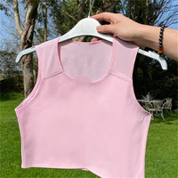 Vente en gros de vêtements tomboy : Haut corset sans manches en jersey respirant et fin, type binder pour lesbiennes