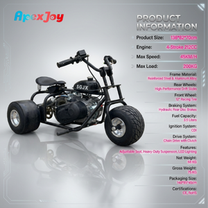 <span class=keywords><strong>Trike</strong></span> de <span class=keywords><strong>Drift</strong></span> <span class=keywords><strong>Motorisé</strong></span> 212CC 4 Temps 45km/h à Couple Élevé, Alimenté à l'Essence, pour la Course - Tarif Global pour les Importateurs, Optimisation des Profits, OEM ODM Vente en Gros - Product Image 2