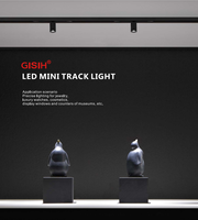 Rail lumineux LED magnétique 8-60 °   Zoom pour vitrine de musée, projecteur anti-éblouissement 2W pour présentoir de bijoux