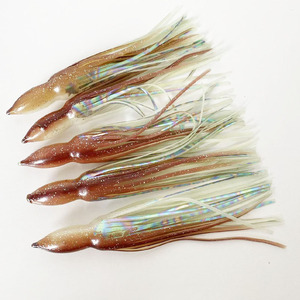 Señuelo de calamar de goma suave y colorido de 15cm y 18cm que brilla en la oscuridad para pesca de caballa en agua salada, río, orilla y embarcaciones. - Product Image 2