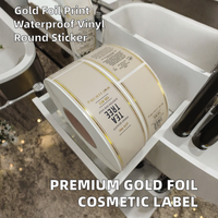 Étiquettes de bouteilles et de pots cosmétiques en vinyle adhésif de haute qualité, estampage à chaud en feuille d'or, écologiques, imperméables, recyclables, parfum, shampoing