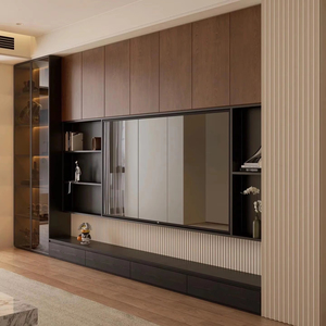 Armoire modulaire personnalisée intégrée Woodentv pour toute la maison décoration murale TV - Product Image 1