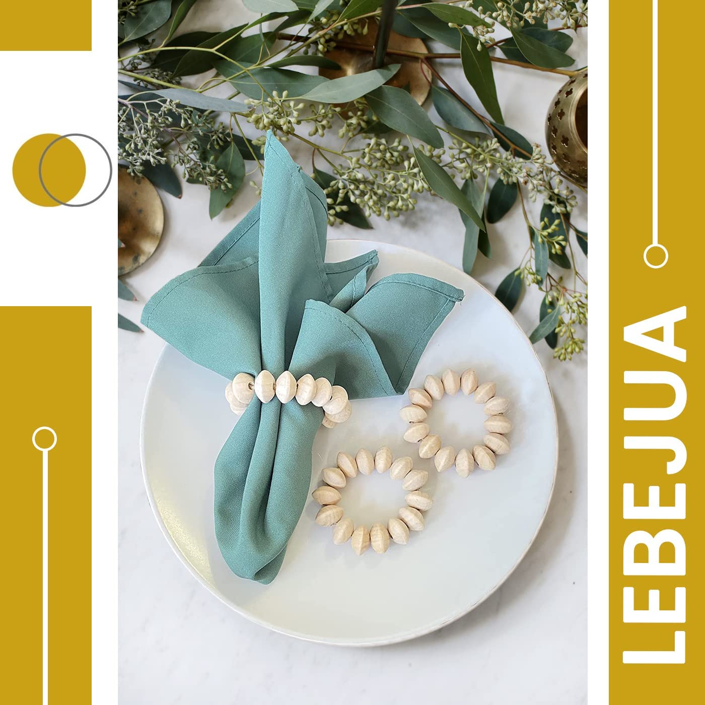 Set Di 12 Portatovaglioli Dorati Con Fiori E Strass – 5,3 Cm – Per Matrimoni, Natale, Compleanni – Riutilizzabili