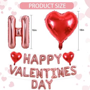 Palloncino a Forma di Cuore con Scritta '<span class=keywords><strong>Happy</strong></span> Valentine's Day' in Foil Oro Rosa da 16 Pollici, Decorazione Romantica per Matrimoni e Anniversari - Product Image 4