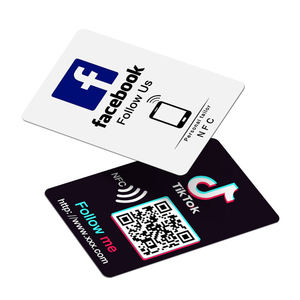 Tarjeta de Membresía de PVC sin Contacto con Chip NFC, Soporte de Exhibición, Código <span class=keywords><strong>QR</strong></span>, Redes Sociales, Tarjeta de Visita Personalizada con <span class=keywords><strong>WhatsApp</strong></span>, Resistente al Agua, <span class=keywords><strong>para</strong></span> Hoteles - Product Image 3