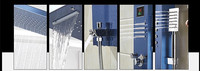 Colonne de douche murale multifonctionnelle Holmine SP-1 pour hôtel et spa, avec système de massage et robinets électriques intégrés
