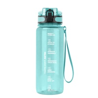 Top vente 650ml Tritan Transparent bouteille de motivation large bouche étanche réutilisable en plastique adultes Direct boire Camping