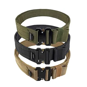 ZGJINLONG Nylon Tático Molle Belt Dever Battle Belt Liberação Rápida Metal Buckle Rigger Belt