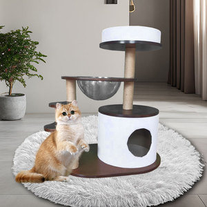 Árbol para Gatos de 7 Niveles con Cápsula Espacial Interactiva y Casa para Gatos, Diseño Atractivo que Reduce <span class=keywords><strong>el</strong></span> Aburrimiento para Gatos de Interior - Product Image 4