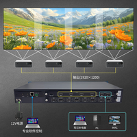 Processeur de fusion de projection Pure Hardware 4K60, couleur 10 bits ITU709, 0-1200 px, fusion EDID, métal
