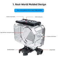 Boîtier de protection étanche 60M pour plongée sous-marine compatible avec DJI Osmo Action pour la plongée sous-marine, la plongée libre et la prise de vue