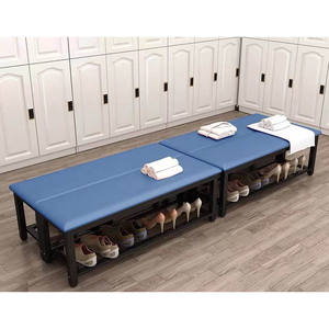 Chaise en <span class=keywords><strong>bois</strong></span> massif au style américain, avec repose-pieds, set pour chaussures - Product Image 6