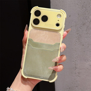 Coque de protection pour iPhone 15 avec coins surélevés en silicone, coque portefeuille pour iPhone 18 Pro - Product Image 5