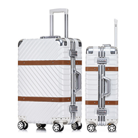 Ensemble de valises de voyage en aluminium avec poignée à bouton-poussoir